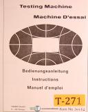 Trebel-Schenck-Trebel Schenck RME, Testing Machine, Instructions & Wiring Manual-RME-01